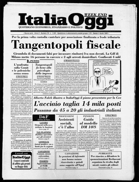 Italia oggi : quotidiano di economia finanza e politica